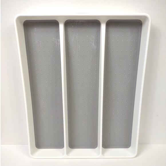 Madesmart Soft Grip Non-Slip 3 Section Utensil Tray Kitchen Drawer Organizer - Picture 6 of 9